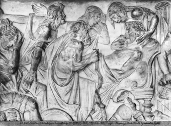 Relief, das den Tod von Meleager darstellt (Detail)